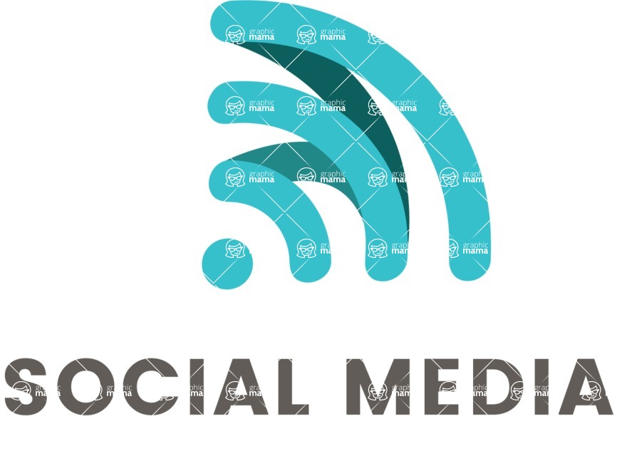 Business Logo Templates - vector graphics in a pack from GraphicMama - Colorful Social Media Website Logo Design